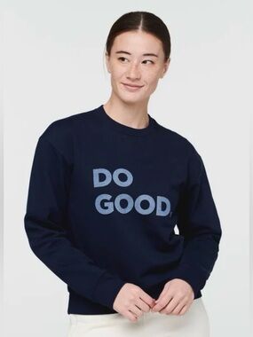 Cotopaxi Women’s Do Good Crewneck Pullover Sweatshirt In Maritime Size Large